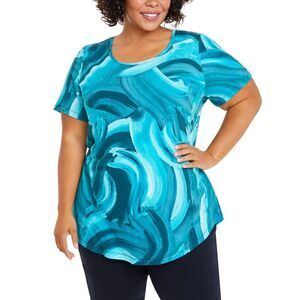 Plus Size Eva Expression Scoop-Neck Top